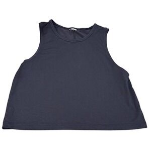 Athleta Tank Top Womens Black Relaxed Fit Cropped Athletic Tank small/medium